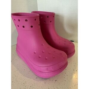 Crocs Classic Platform‎ Rain Boots Waterproof Clogs Pink Women's Size 4
